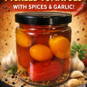 Spiced Garlic Pickled Tomatoes